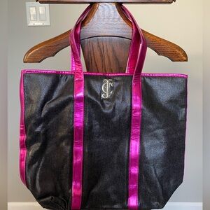 Juicy Couture Black Tote with Pink Accents
